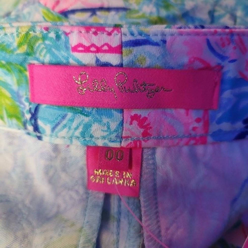 Nwt Lilly Pulitzer Kelly skinny ankle pant $148 bohemian queen print Sz 00 - Picture 6 of 9